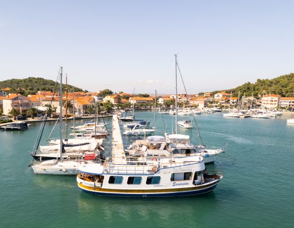 Aerial of a Dalmatian island