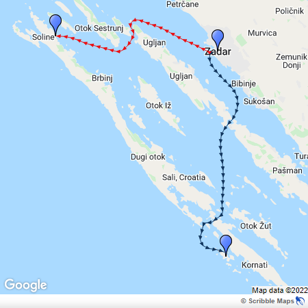 Full Day Cruise route map