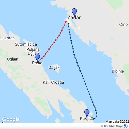 Half Day Cruise route map
